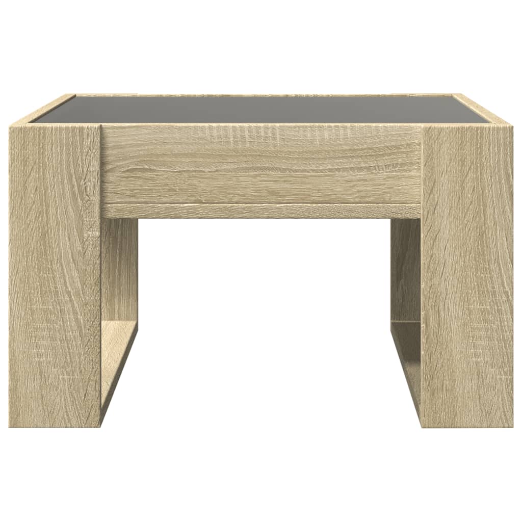Infinity LED Coffee Table in Sonoma Oak 50 x 53 x 30 cm