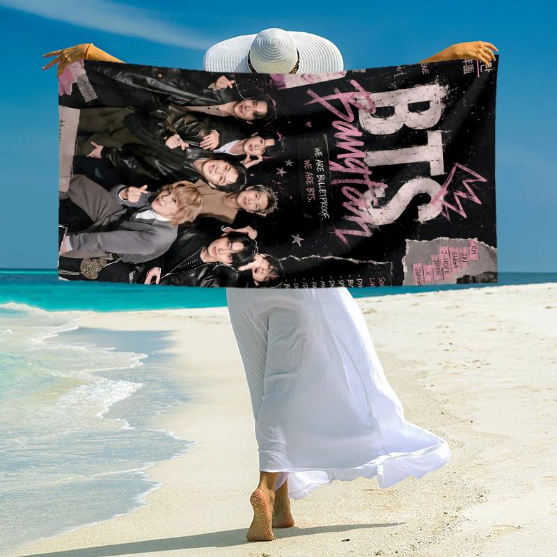 Bts Youthful Energy Towel Large Quick-Drying Microfiber soft S-Square Pants-s Beach Towel for Travel Fitness Bathing Camping. 0730s122