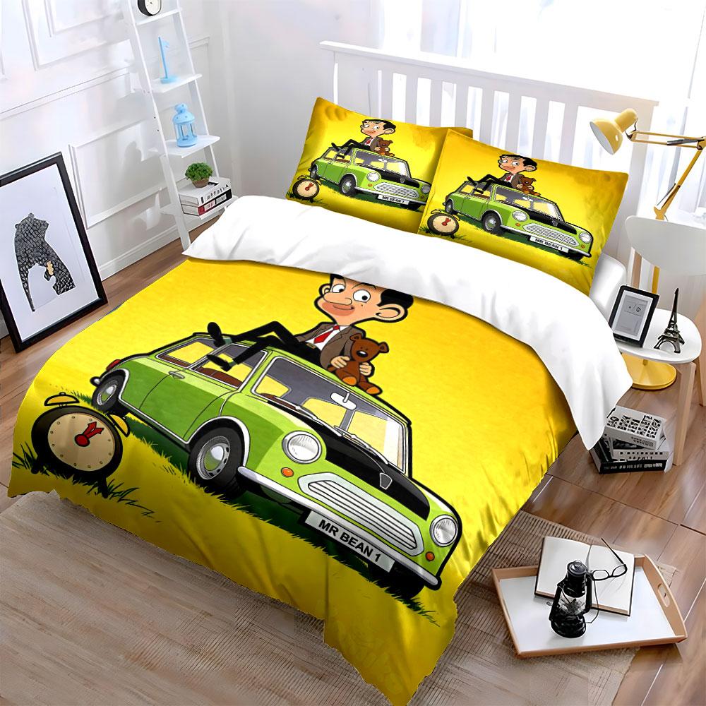 Car, man, teddy bear. Bedding sets Duvet cover sets Duvet covers Pillowcases(1 * Duvet Cover 2 * Pillowcases without duvet insert)