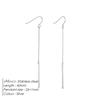 EMANCO Trendy Long Earrings for Women Korean Drop Dangle Earrings Minimalist Fish Hoop Earrings Fashion Jewelry