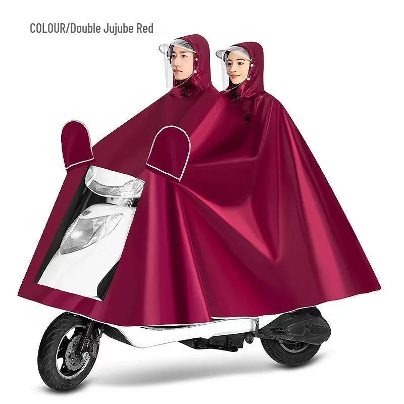 Men's Waterproof Electric Vehicle Poncho: Extra Thick, Anti-Storm, Enlarged for Motorcycles and Battery Cars