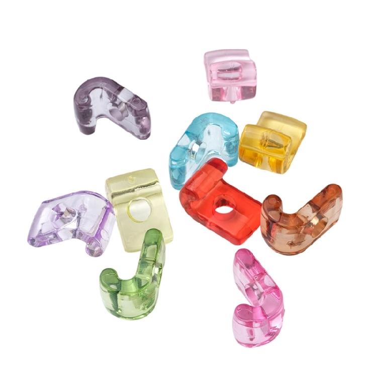 Name Jewelry Beads Clear Acrylic Letter Beads Large Hole 10 Piece Set for DIY Bracelets, Phone Straps and Jewelry