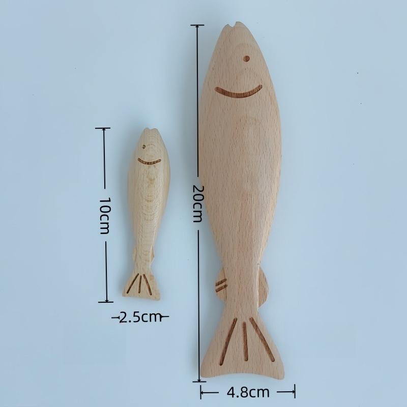 

2pcs/set High-quality Beech Wood Carved Simulation Fish Wooden Fish Handicrafts Solid Wood Decorative Gifts Home Ornament Gifts