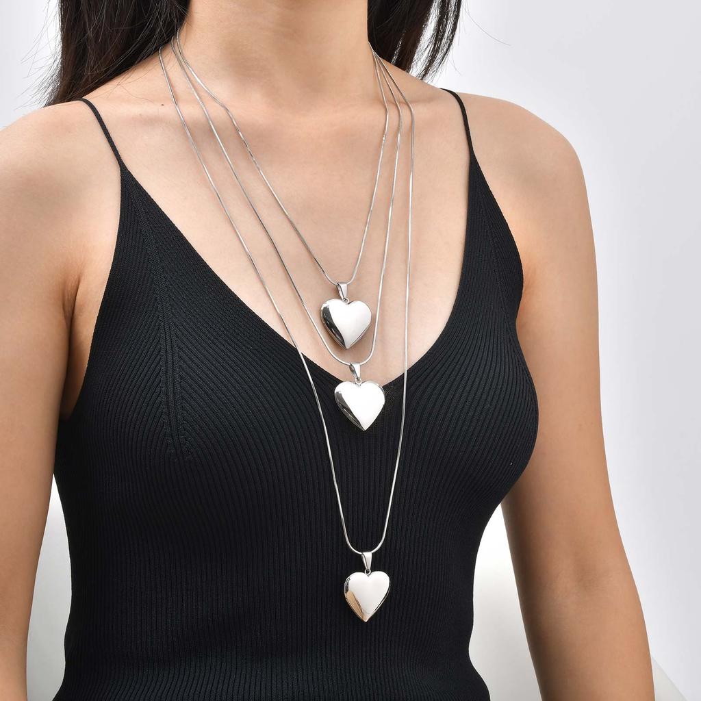 18K Goldplattierter Anhänger Lange Kette Halskette, Pullover Herz Halskette Modeschmuck für Damen 20 Zoll-47 Zoll