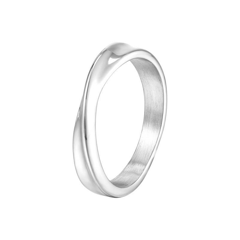 

Женское кольцо Мёбиуса из титановой стали с нишевым дизайном - Простое INS-стиль 14k Size 8