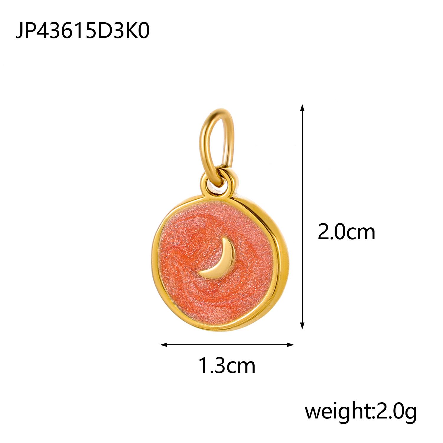CARLIDANA Colorful 18K Gold Plated Oil Drop Stainless Steel Charms Enamel Star Moon Pendants For Necklace Jewelry Making