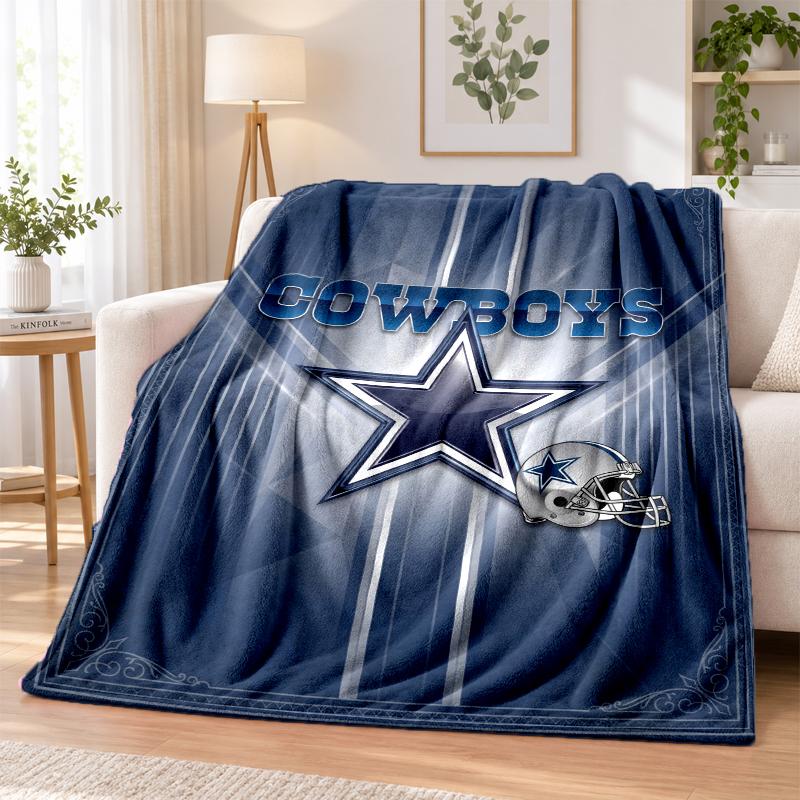 Dallas Cowboys Printed Flannel Blanket Warm Comfort Bed Throw For Indoor Home Decoration