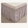 Elastic Band Anti Slip Bed Skirt Surrounding Bed Enclosure Protective Cover Wrap-around Soft and Breathable Non-slip Pleated Bed Skirt No Bed Cover