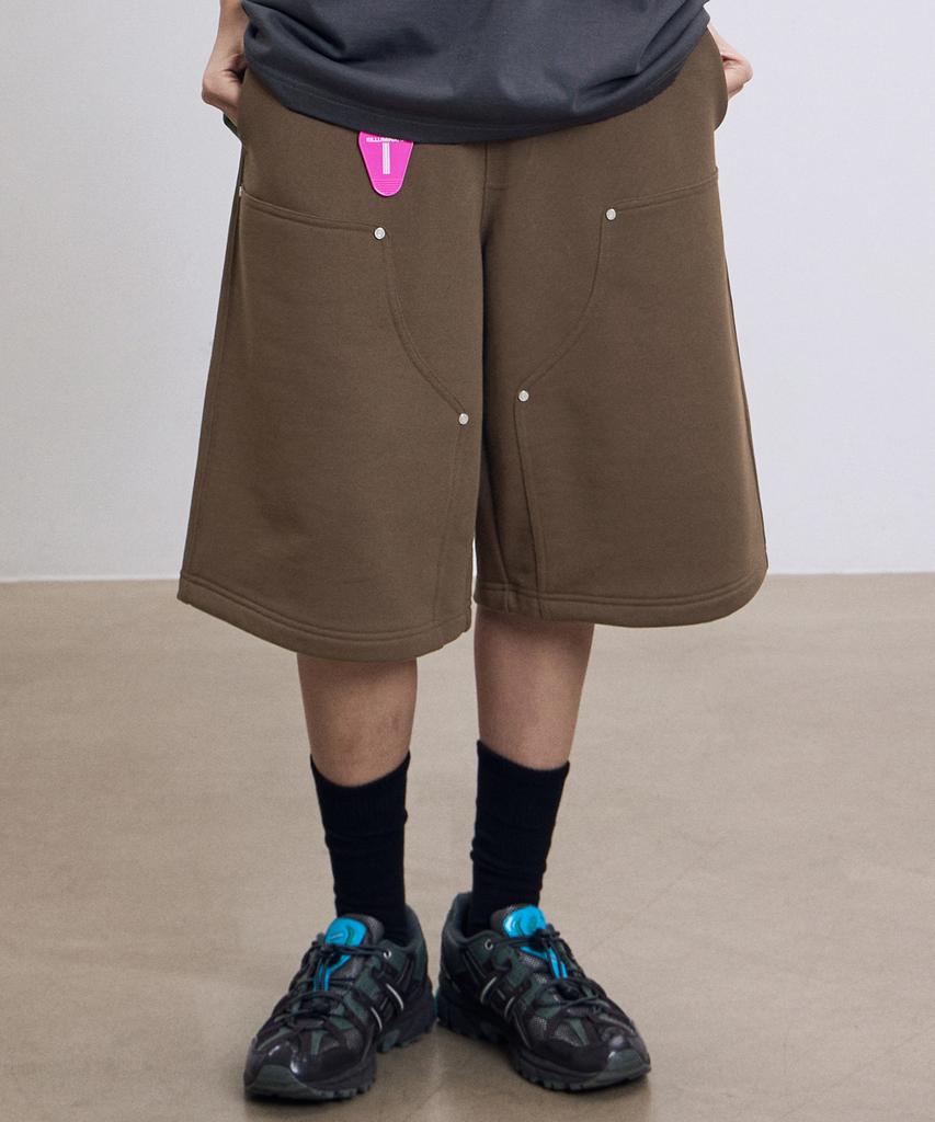 FILLUMINATE Keyring Loop Sweat Shorts - Brown