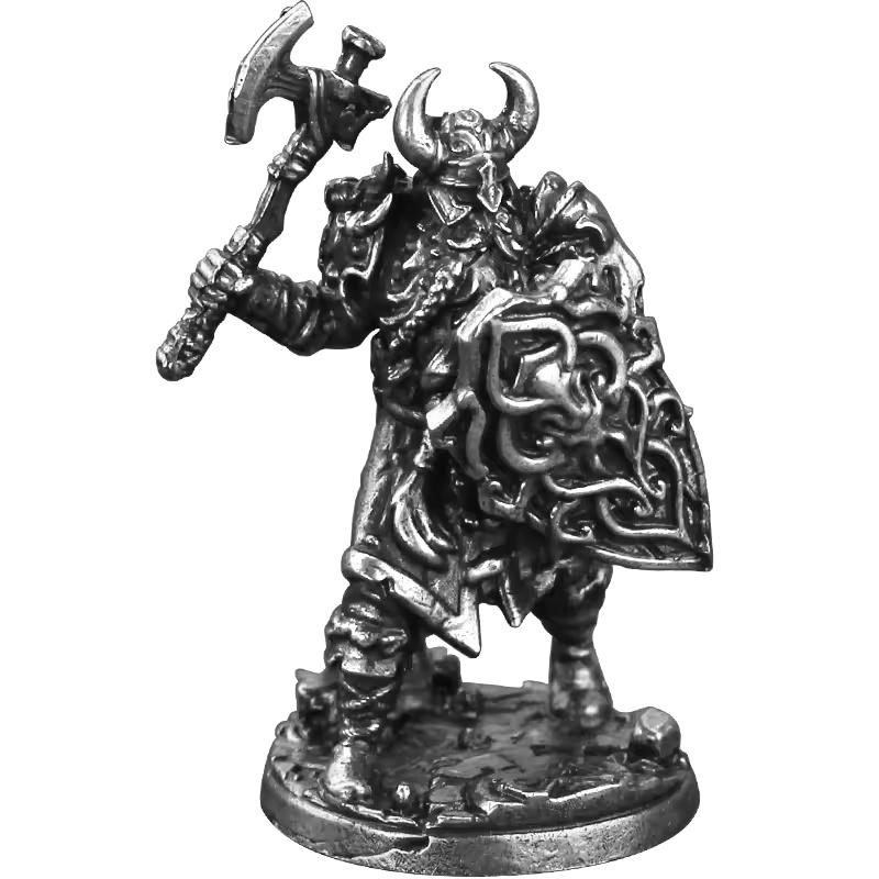 White Brass Viking Warrior Miniature Model Metal Ancient Soldier Figure Board Game Piece Desktop Decor Ornament Toy