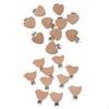 20pc Beech Wooden Clip Holders,DIY Teething Toys Nursing Accessory,Baby Shower Gift,Heart+Bird