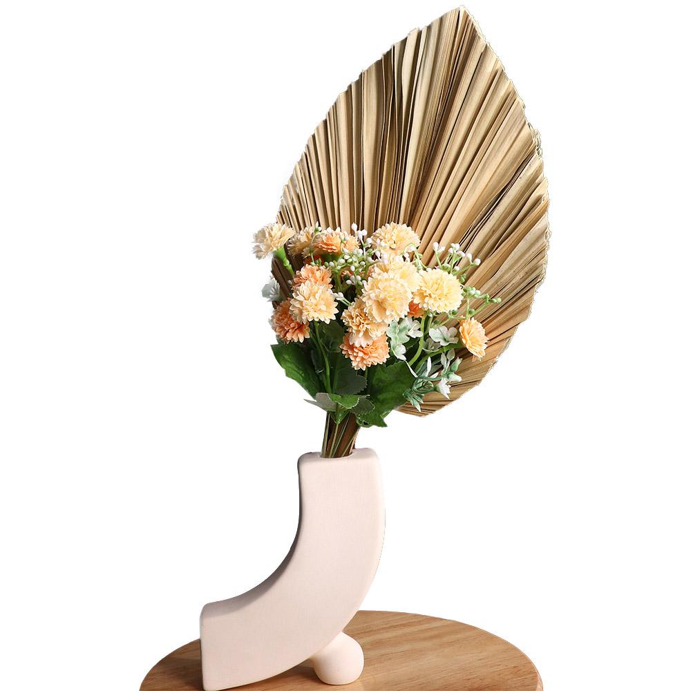 Wedding Decor Office Tropical Natural Trimmed Boho Fan Leaf Dried Plant Leaves Palm Spears
