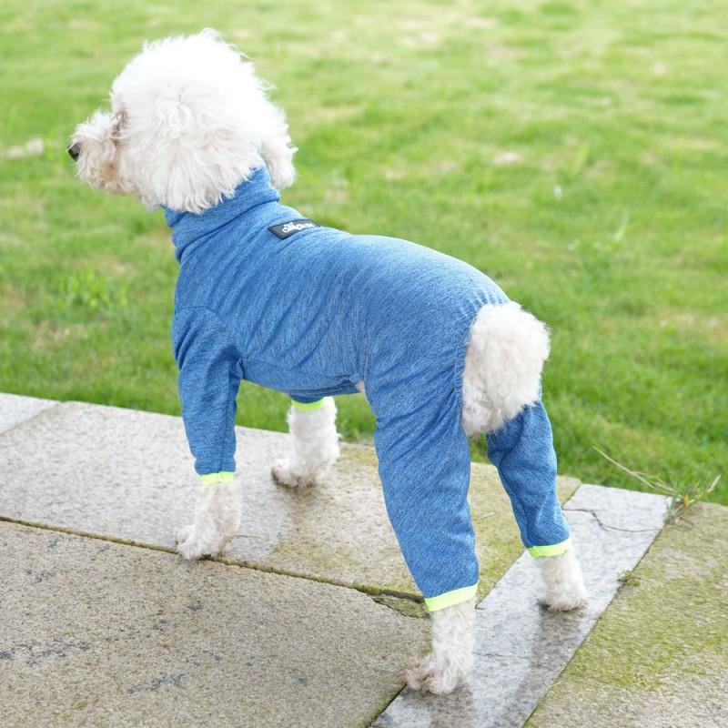 Stretchable Dog Jumpsuit With High Neck Small To Medium Breeds - Anti-Shedding Pet Clothing Fall Winter