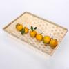 Woven Serving Tray Basket Fruit Vegetable Storage Food Snacks Container for Kitchen Counter