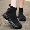 2025 Primavera e autunno nuove scarpe sportive casual in tessuto volante taglia grande high top traspiranti antiscivolo per coppia stivaletti alla caviglia 36-48