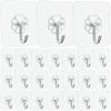 Household Hook Stainless Steel Key Storage Transparent Hook For Outdoor Kitchen Door Household Storage Holder Sticky Wall Hook
