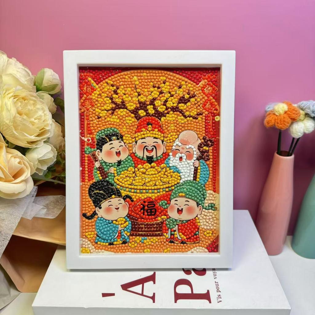 Children'S Diamond Painting Framed Handmade Diy Material Bag Sanrio Diamond Paste Painting Concentration Toy