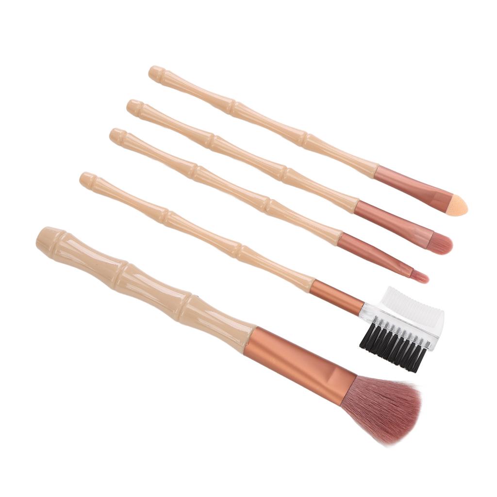 5 Szt. Zestaw Pędzli do Makijażu Pędzel do Różu Cieni do Powiek Ust Brwi Grzebień Pędzel do Mascary Miękkie Pędzle Kosmetyczne