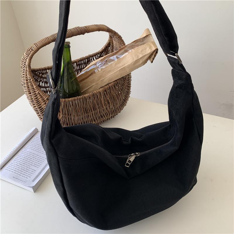 Solid Color Women's Simple Hobos Shoulder Bags Casual Large Capacity High Quality Messenger Bag Female Travel Tote Handbags