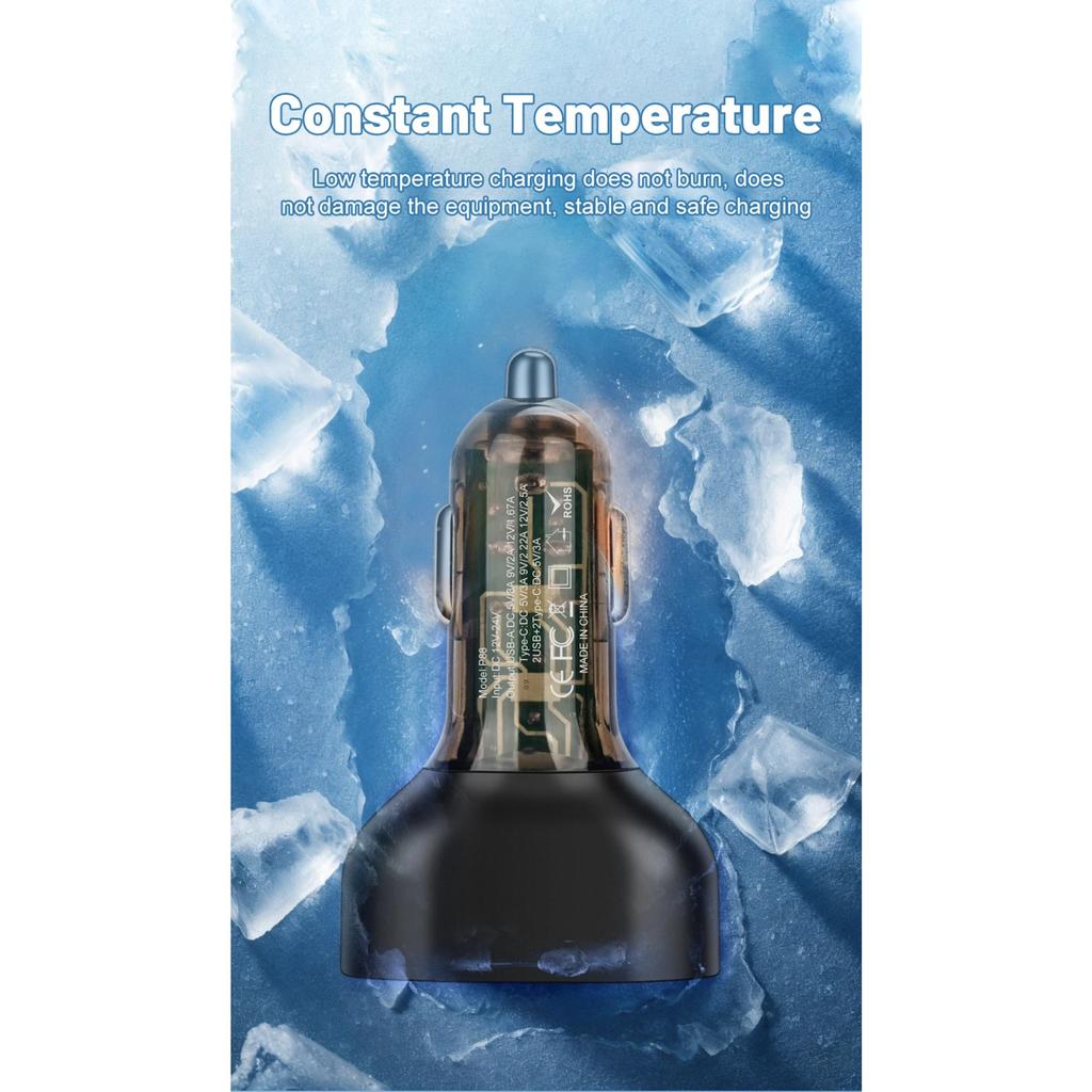 63W 6 In 1 PD Fast Charging Car Charger USB Quick Charge3.0 for IPhone 16 15 Samsung Xiaomi Type-C Car Phone Charger Adapter In Car