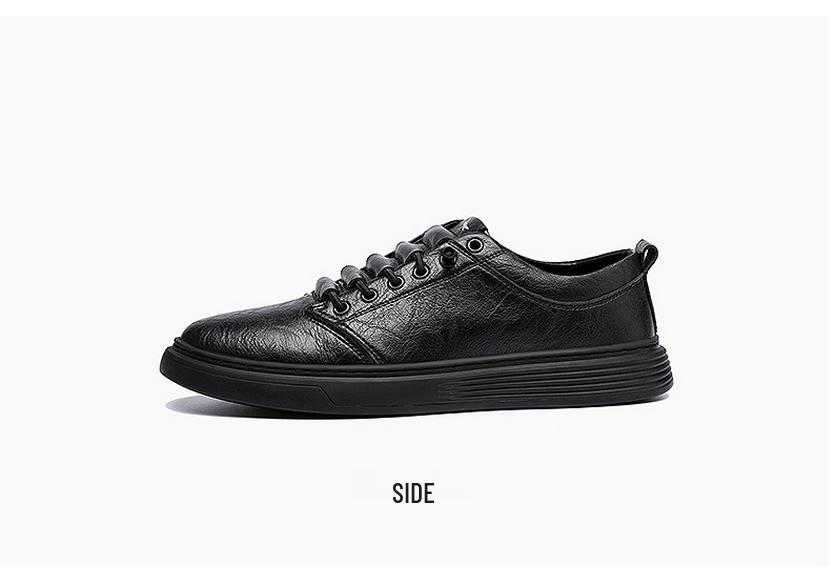 Red Dragonfly Men's Waterproof Leather Slip-On Casual Shoes - Spring/Autumn