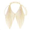 Fashion Tassel Bra Chain for Crop Top Luxury Mesh Body Chain Jewelry Crystal Lingerie  Women
