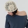 Thin Crochet Flower Hat Bohemian Style Hollow Out Knitted Hat Fashion Weave Cap  Spring and Summer