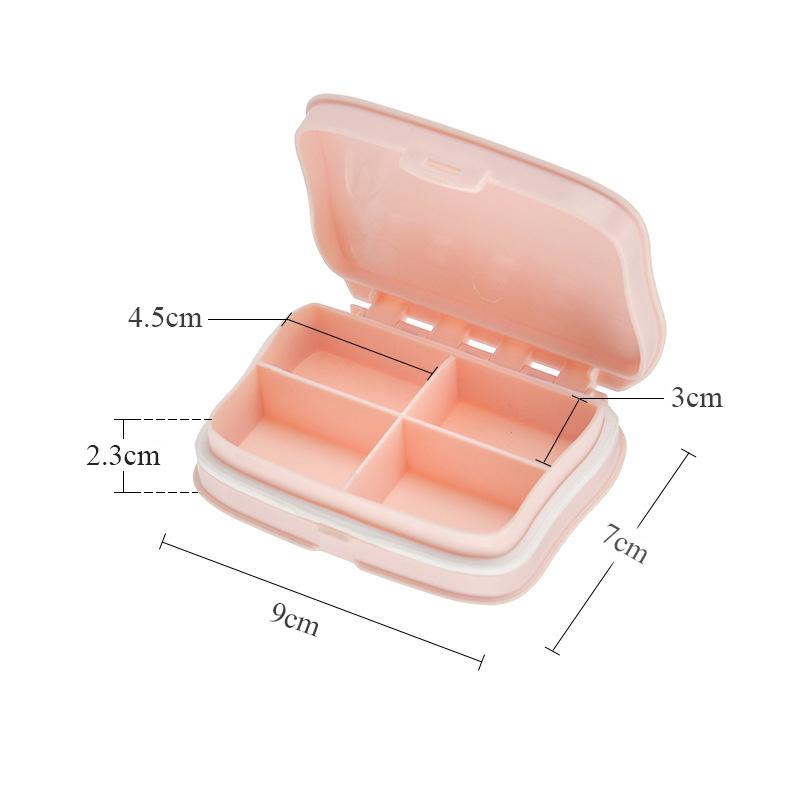 Tragbarer Organizer-Behälter für Tabletten, Reise-Pillendose mit Dichtungsring, kleine Pillendose für Tabletten, Behälter für Medikamente