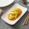 Solid Color Ceramic Plates, Rectangular Angled Plates, Dessert Plates, Specialty Restaurant Atmosphere Dishes, Kitchen Utensils