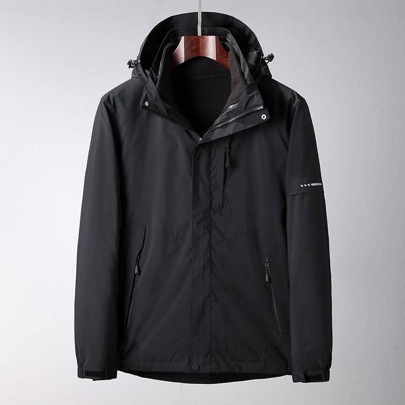 Men Women 3-in-1 Waterproof Windproof Winter Hiking Jacket With Removable Fleece Liner Outdoor Sport Coat