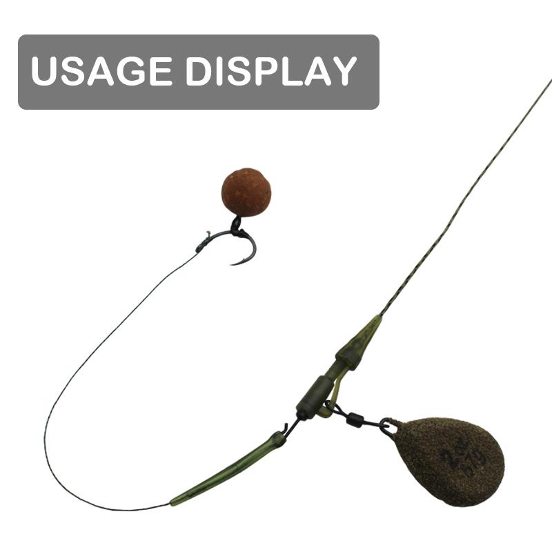 6 stücke Schnell Ändern Hybrid Blei Clip Mit Schwanz Gummi Schnell Ändern Snap Clips Karpfen Angeln Zubehör Anti Tangle Hülse Für karpfen Angeln Rigs Tacke