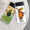 Cute Mouse Axolotl Frog Wizard Phone Case For Samsung Z Flip 7 6 5G Galaxy Z Flip 5 4 3 Black Hard Cell Cover Luxury PC Shell C