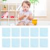 10pcs Plush Foam Floor Mat Prevent Slip Cuttable Thickened Interlocking Carpet Tiles For Bedroom Light Blue