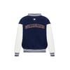 MLB Cleveland Indians Color Block Letter Print Button-Up Baseball Jacket Unisex Jackets Navy-Blue 3AJPV0634-45NYS