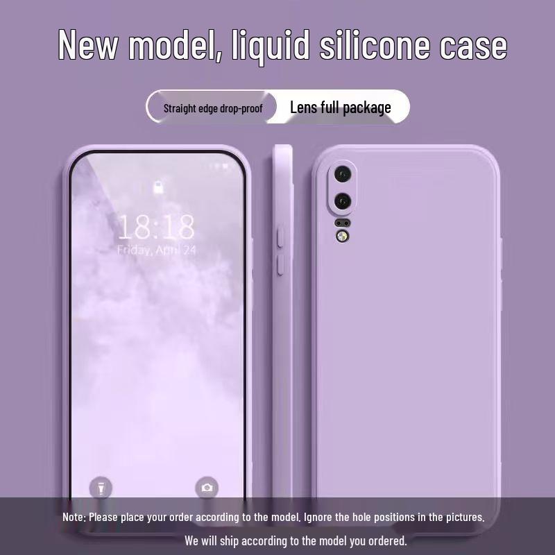 Huawei P20 Liquid Silicone Phone Case - Full Coverage, Drop Protection, Solid Color, Skin-Friendly, High-End Design