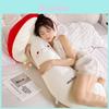 Cozy Mushroom Cartoon Pillow With Embroidered Flower Pattern For Sleep And Lounge Comfort