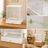 Bird Cage with Perches Mesh Glass Rectangular Birdcage for Parrots,
