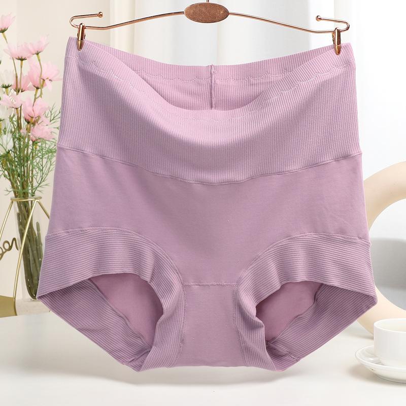 Modal Cotton High Knickers Waisted Plus Size Women's Underwear with Wide Leg Briefs Edges Triangle Panties