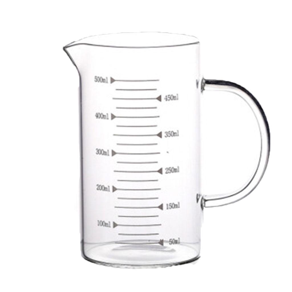 Heat-resistant Glass Measuring Cup With Scale Milk Water Coffee Kitchen Bar Tool