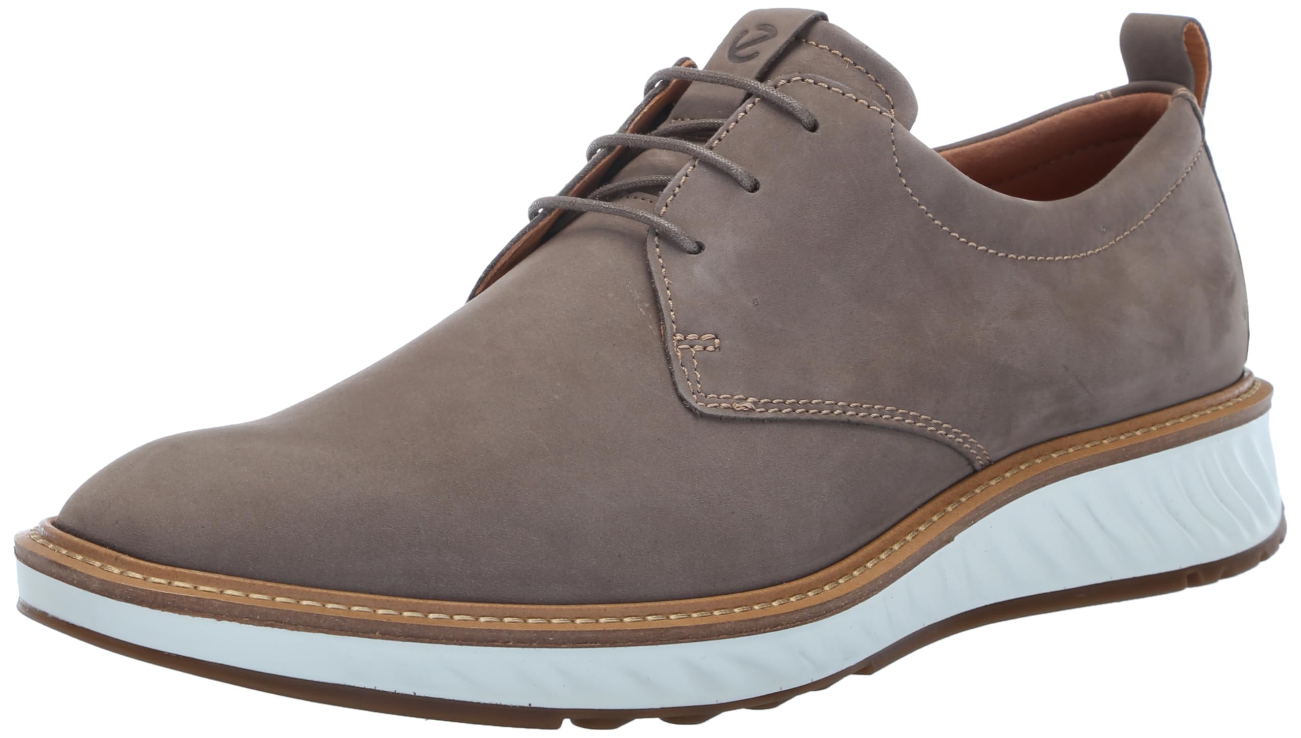 

ECCO Men s ST.1 Hybrid Plain Toe Oxford, Dark Clay Nubuck, 9-9.5