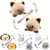 Reversible Flip Cat Plush Stuffed Toy Soft And Cute Animal Doll For Children Gifts