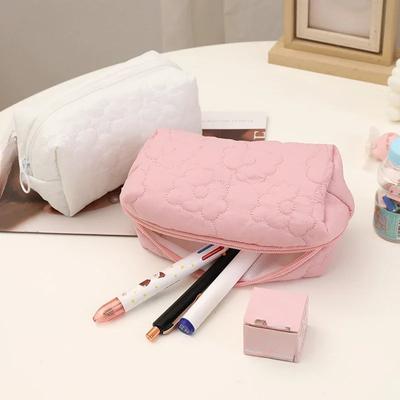 Cute Flower Cosmetic Bag Women's Large Capacity Portable Travel Makeup Storage Bag