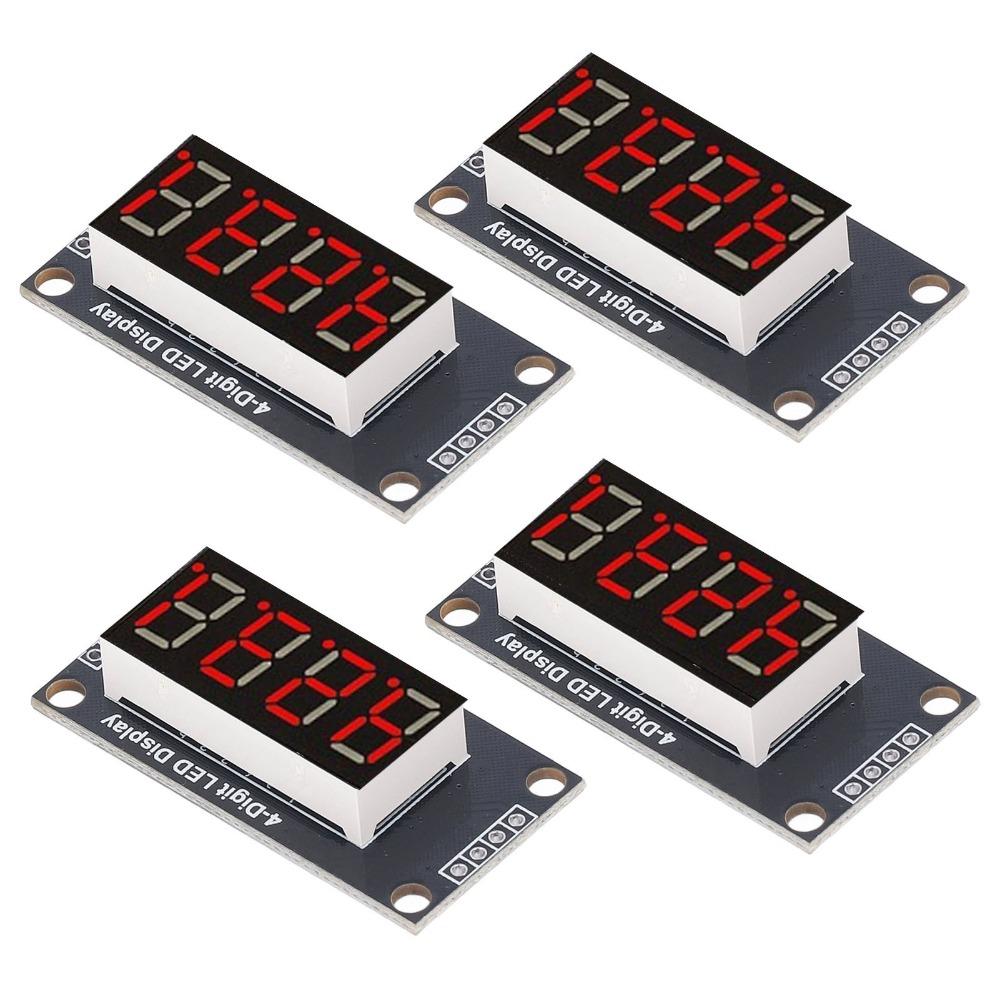 4 Set 0.36 Inch Digital Tube Display Module TM1637 Drive Chip Tube Clock Display Clock Display