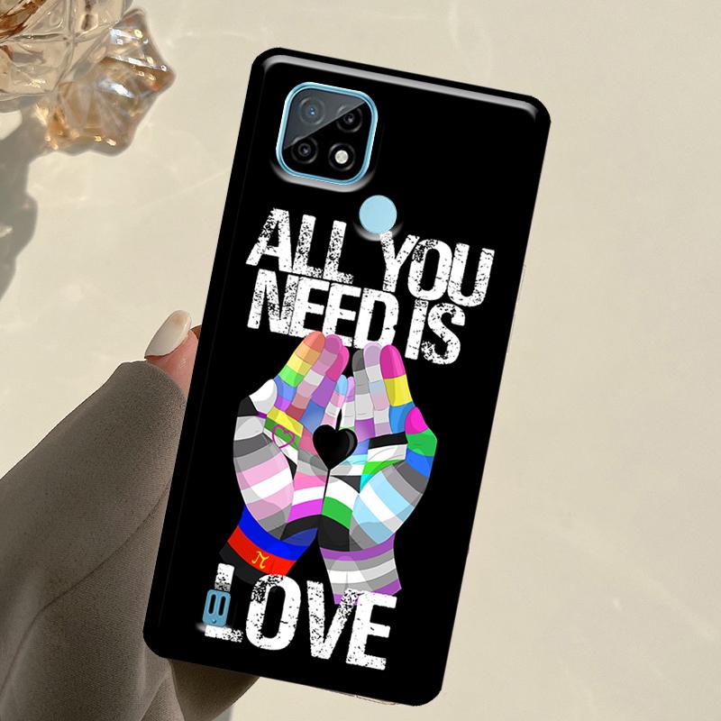 LGBT Pride Love For Realme C55 C51 C21Y C25S C75 C67 C61 C53 13 12 10 11 14 Pro Plus GT 6T 6 5 GT7 Pro Case