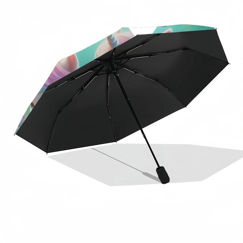 1pc Unicorn Fantasy Garden Umbrella with Plastic Handle,Suitable for All Seasons Home Travel Outdoor UmbrellaDD1417