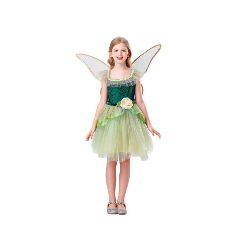 Juni 1 Kinder Aufführungskleidung, Blumenfee Prinzessinnenkleid, Elfen Kinder Netz Tüllrock, Bühnenaufführungskleidung