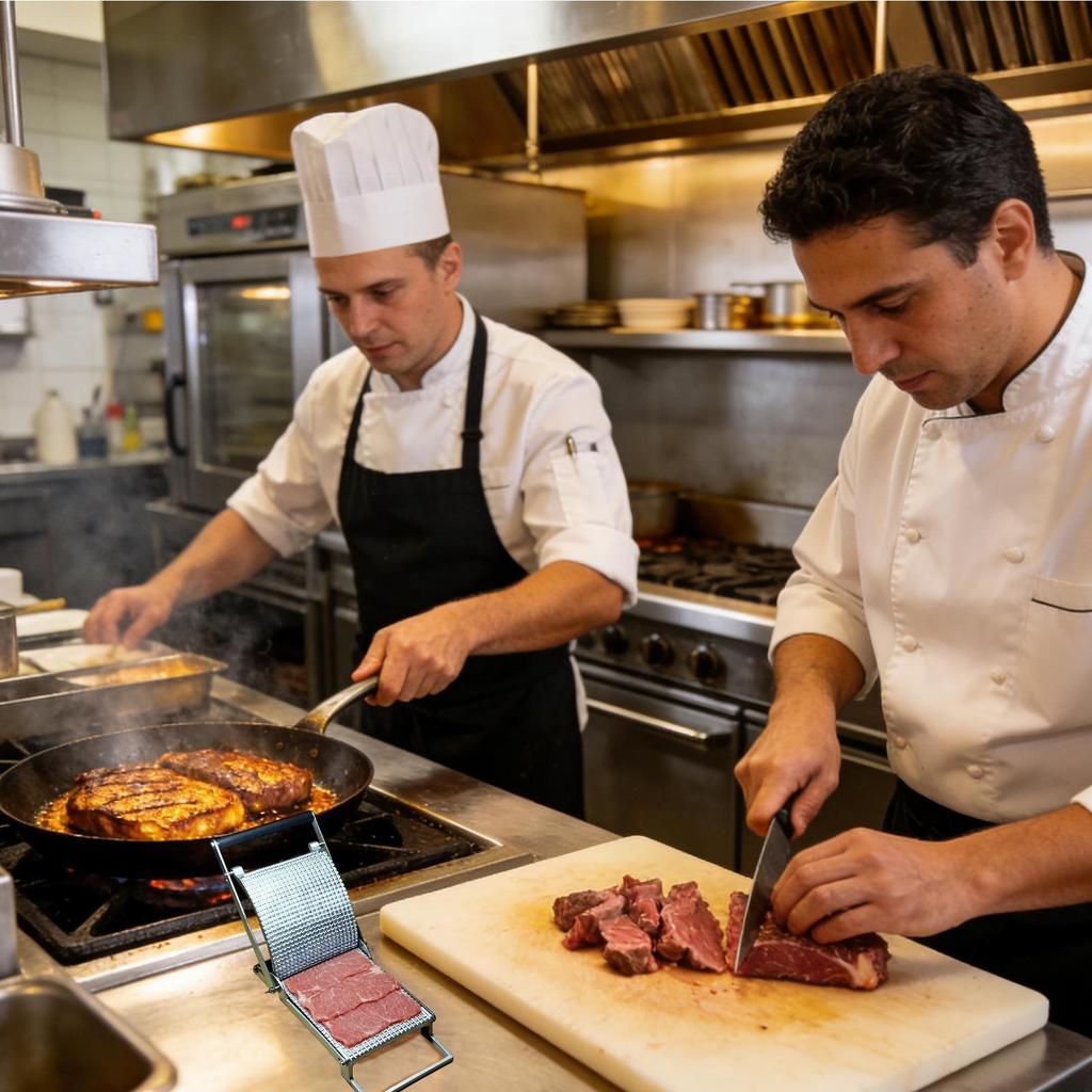 Batticarne Manuale Strumento per Ammorbidire la Carne di Manzo Veloce Produttore di Cotolette Acciaio Inossidabile Batticarne per Bistecche Cucina BBQ Produttore di Hamburger di Manzo