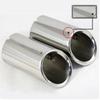 DSYCAR 1pair Chrome Plating Stainless Steel Car Exhaust Muffler Tip Pipes Covers ,universal Car Accessories
