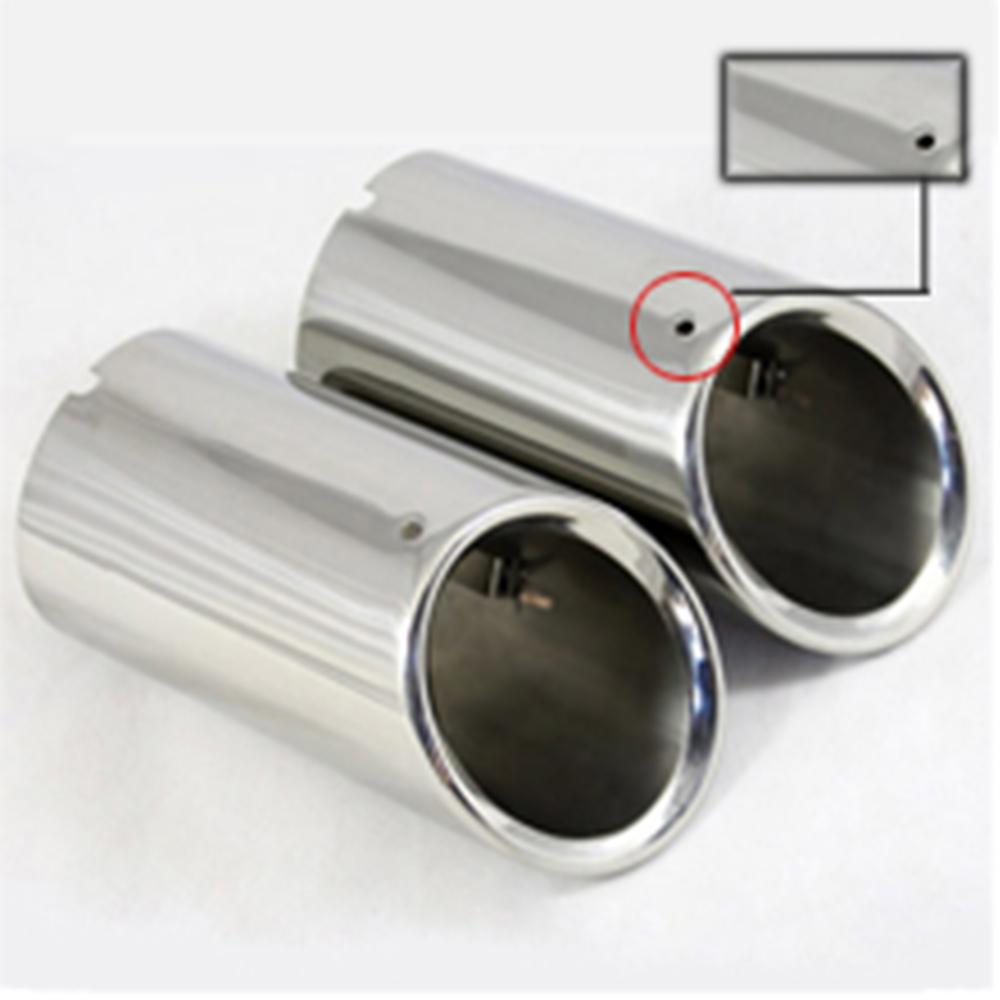 DSYCAR 1pair Chrome Plating Stainless Steel Car Exhaust Muffler Tip Pipes Covers ,universal Car Accessories