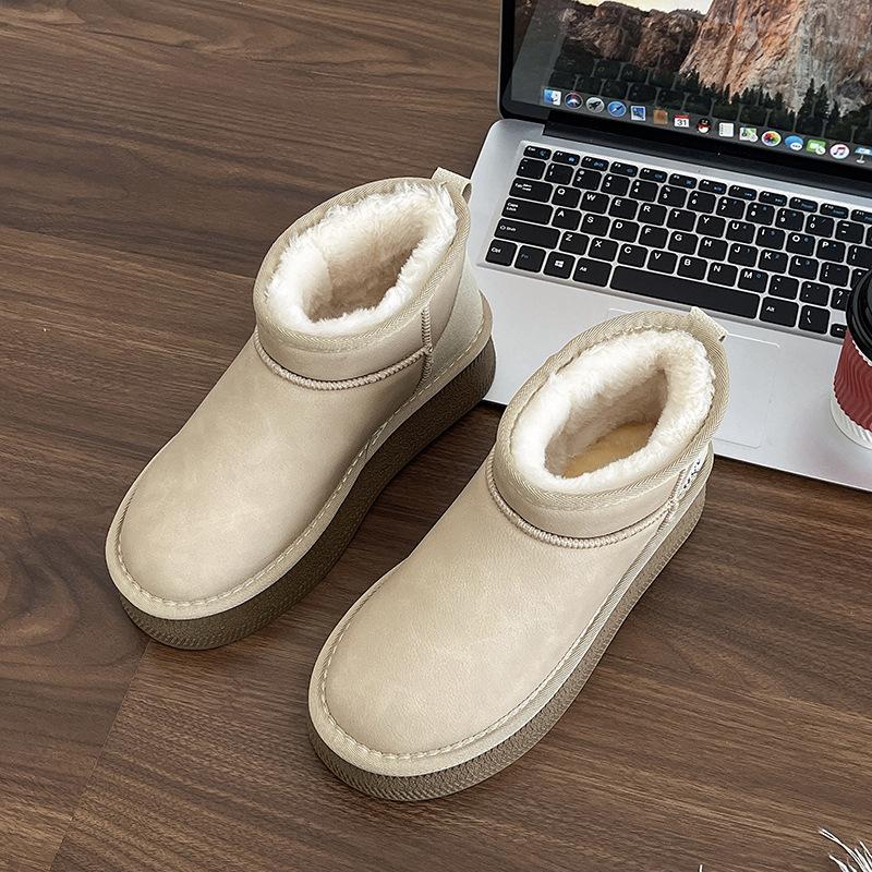 Women's Thick-soled Waterproof Winter Lightweight Warm Cold Padded Snow Boots Non-slip Wear-resistant Casual Sneakers Cotton Boots
